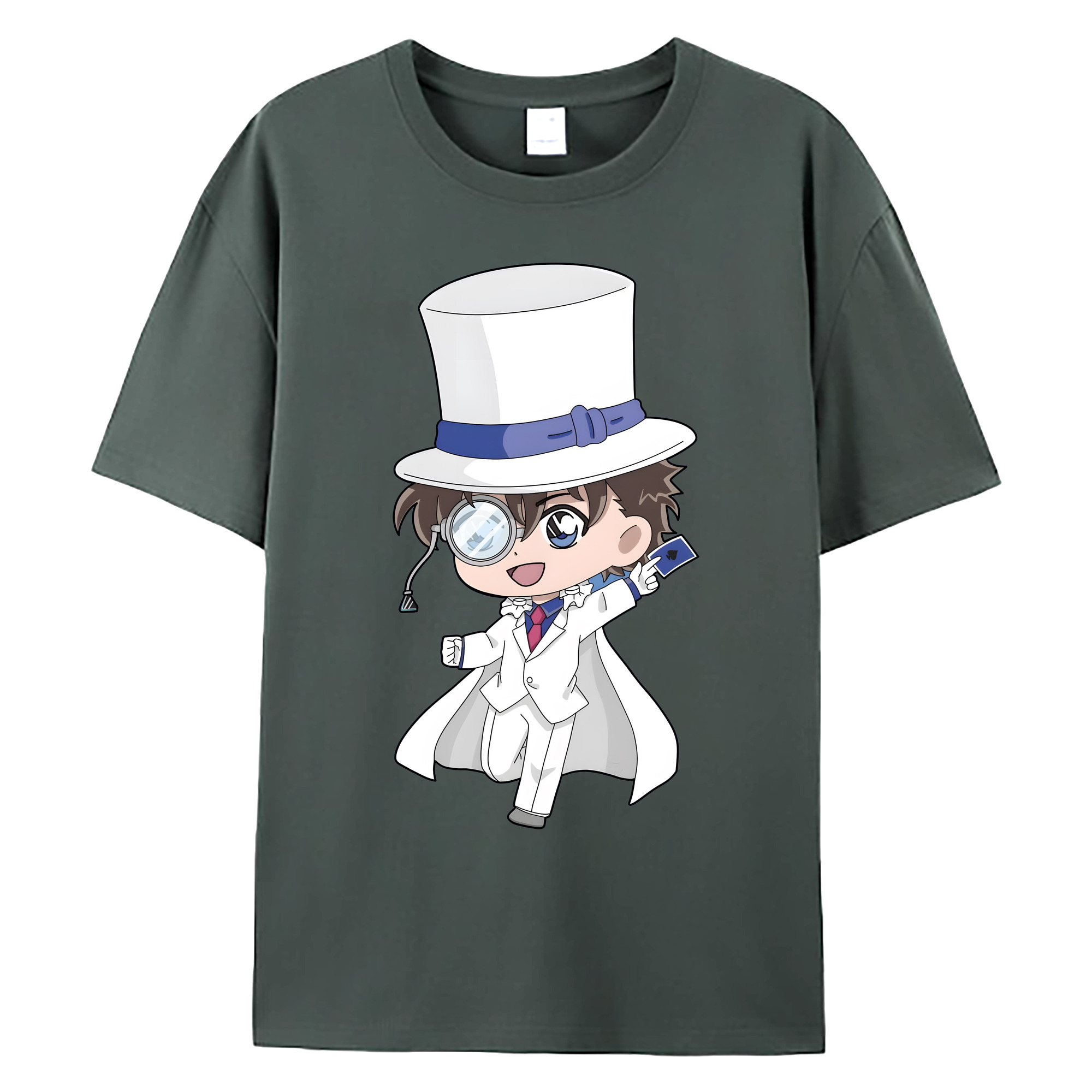 （画像用） 名探偵コナン くろば かいと Detective Conan Kuroba Kaito 綿100％ メンズ半袖Tシャツ｜肌触りやわらか＆通気性